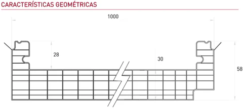 Características geométricas panel policarbonato Hiansa
